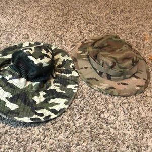 2 camo bucket hats